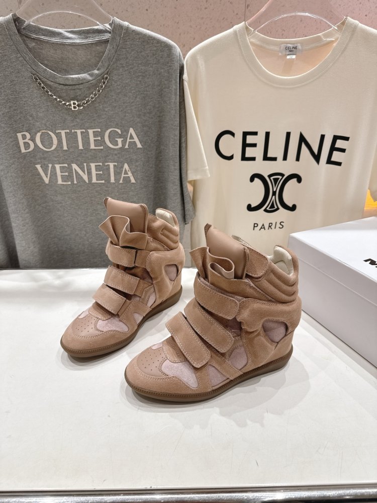 Кросівки Bekett з шкіри на танкетці фото 3