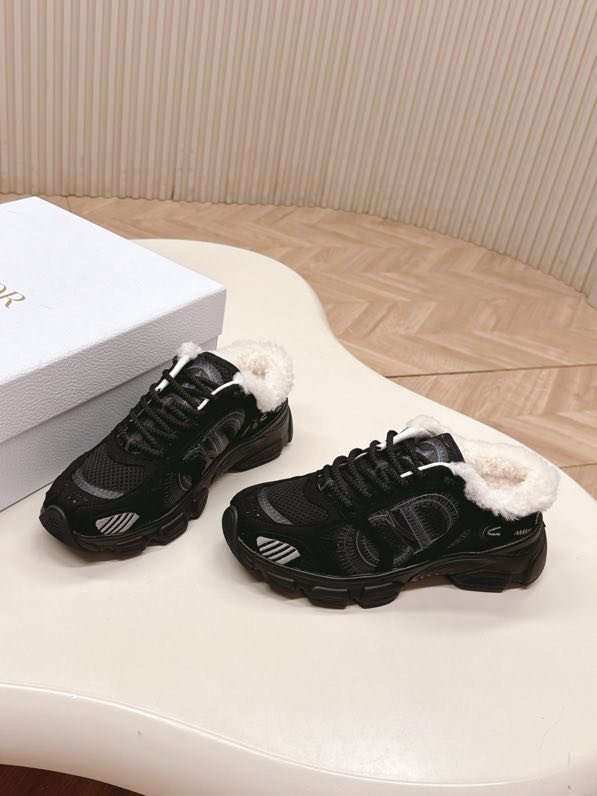 Кроссовки Dior Chrono на меху зимние фото 3
