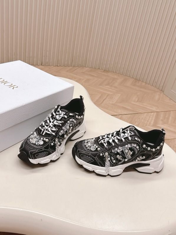 Кроссовки Dior Chrono со стразами фото 4