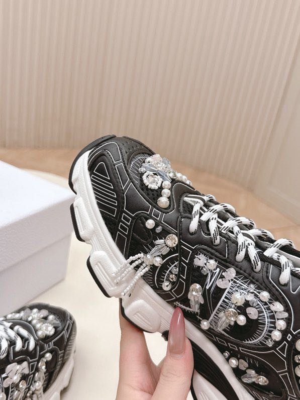 Кроссовки Dior Chrono со стразами фото 5