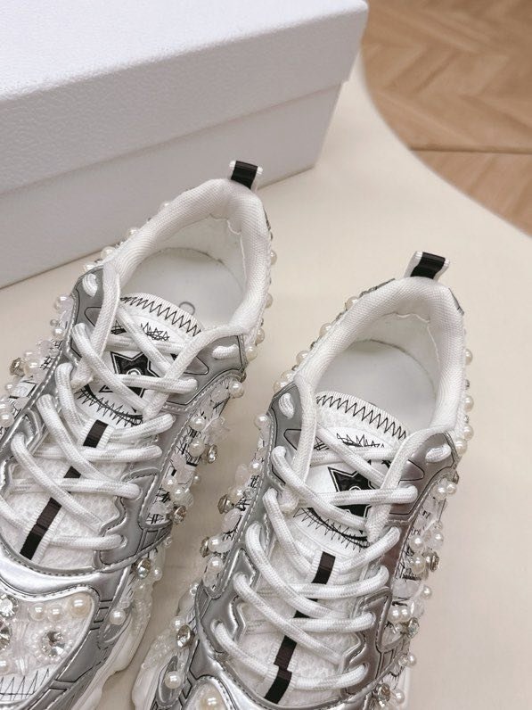 Sneakers Dior Chrono with rhinestones фото 7