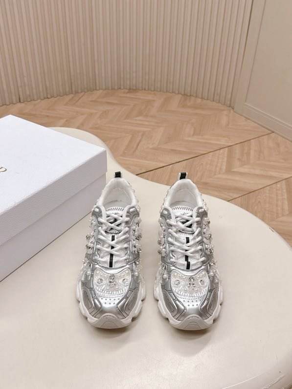 Sneakers Dior Chrono with rhinestones фото 8