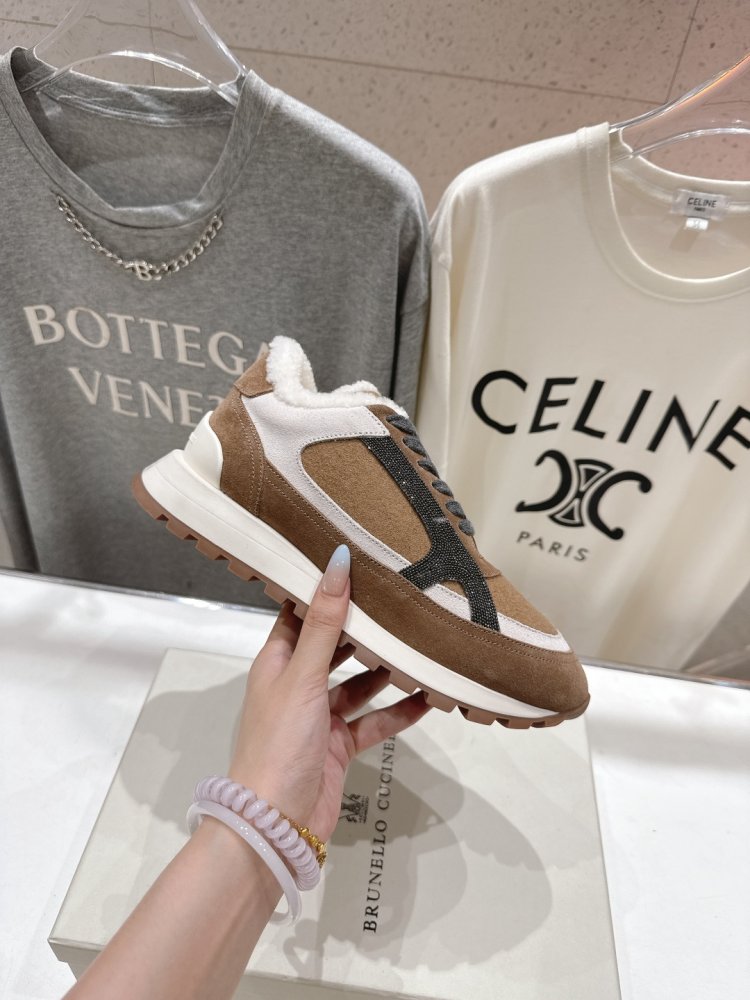 Sneakers on fur winter women's фото 5