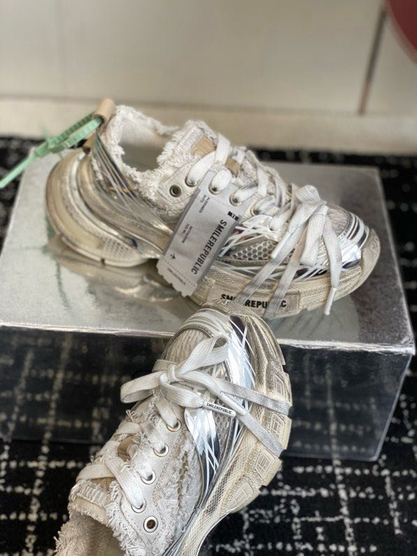 Кроссовки XXXS Ink Splash Silver фото 2