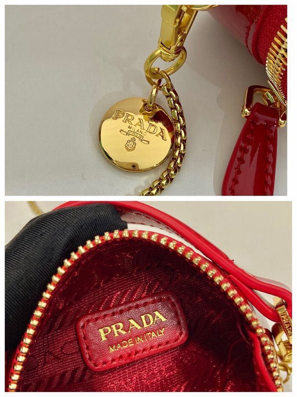 Круглая сумка из лакированной кожи 8 см фото 4