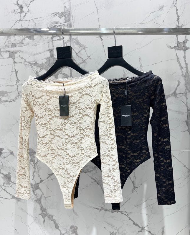 Lace bodysuit from open shoulders фото 7