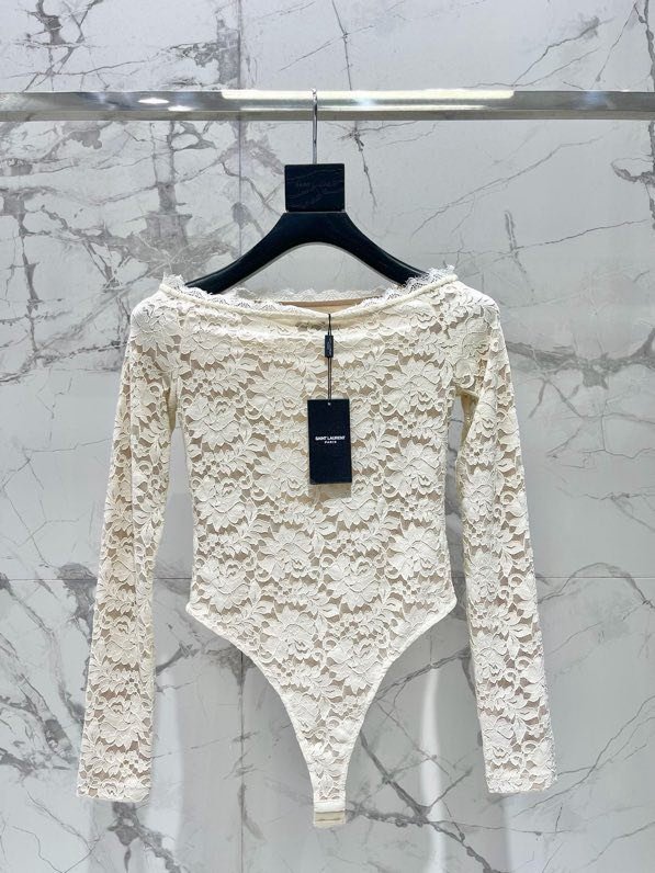 Lace bodysuit from open shoulders фото 8