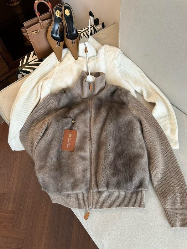 Jacket cashmere from норковым fur