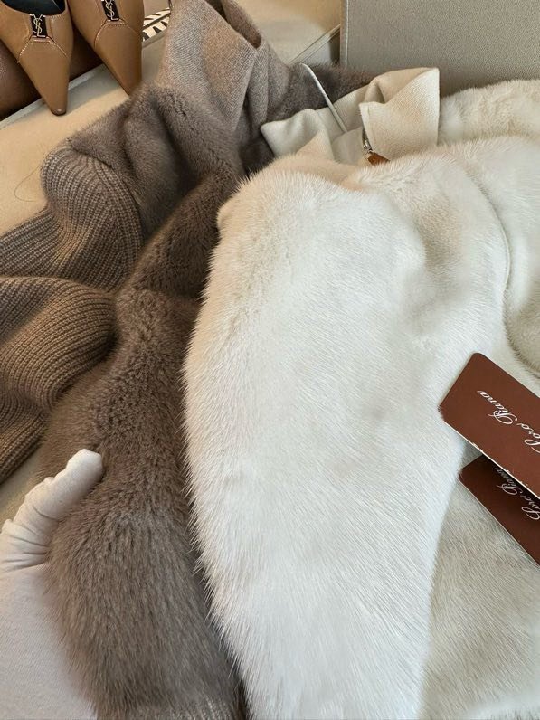 Jacket cashmere from норковым fur фото 9