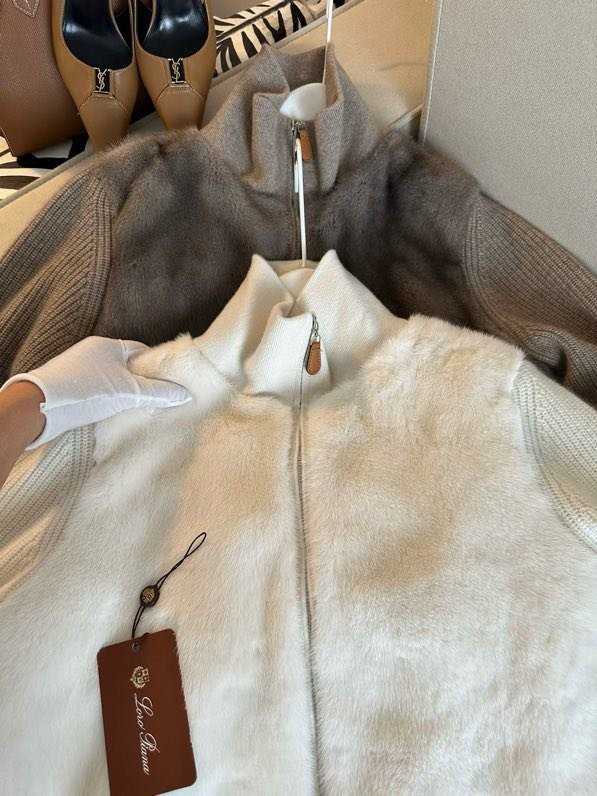 Куртка кашеміру з норковым хутром фото 9