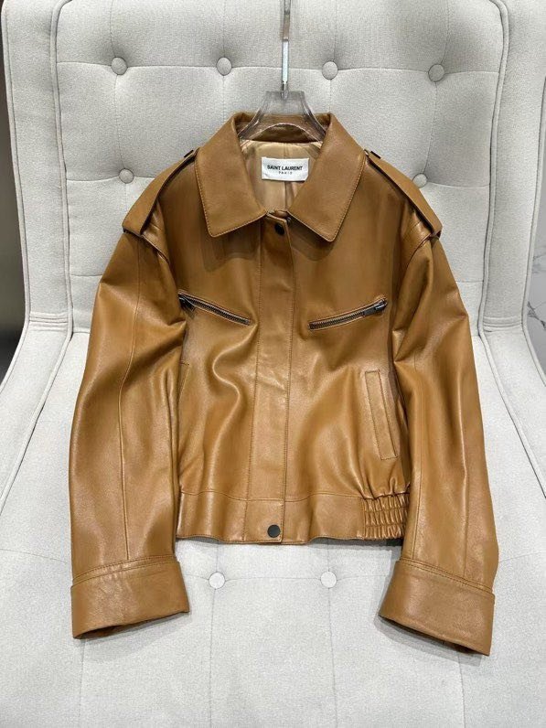 Jacket leather women's