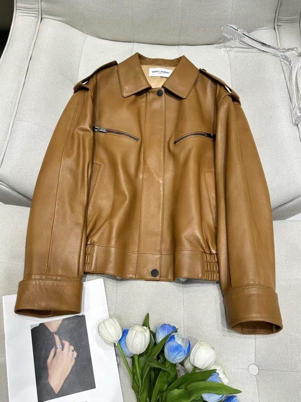 Jacket leather women's фото 6