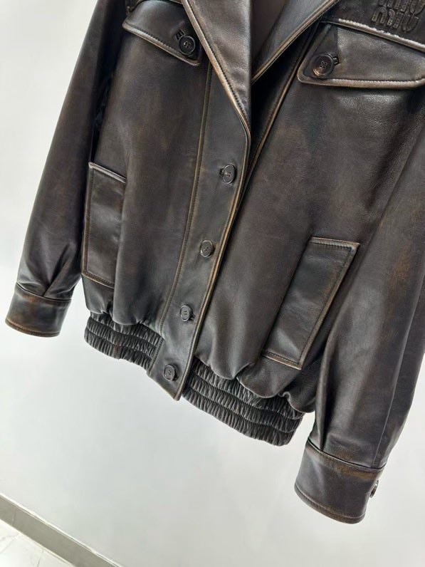 Jacket leather women's фото 6