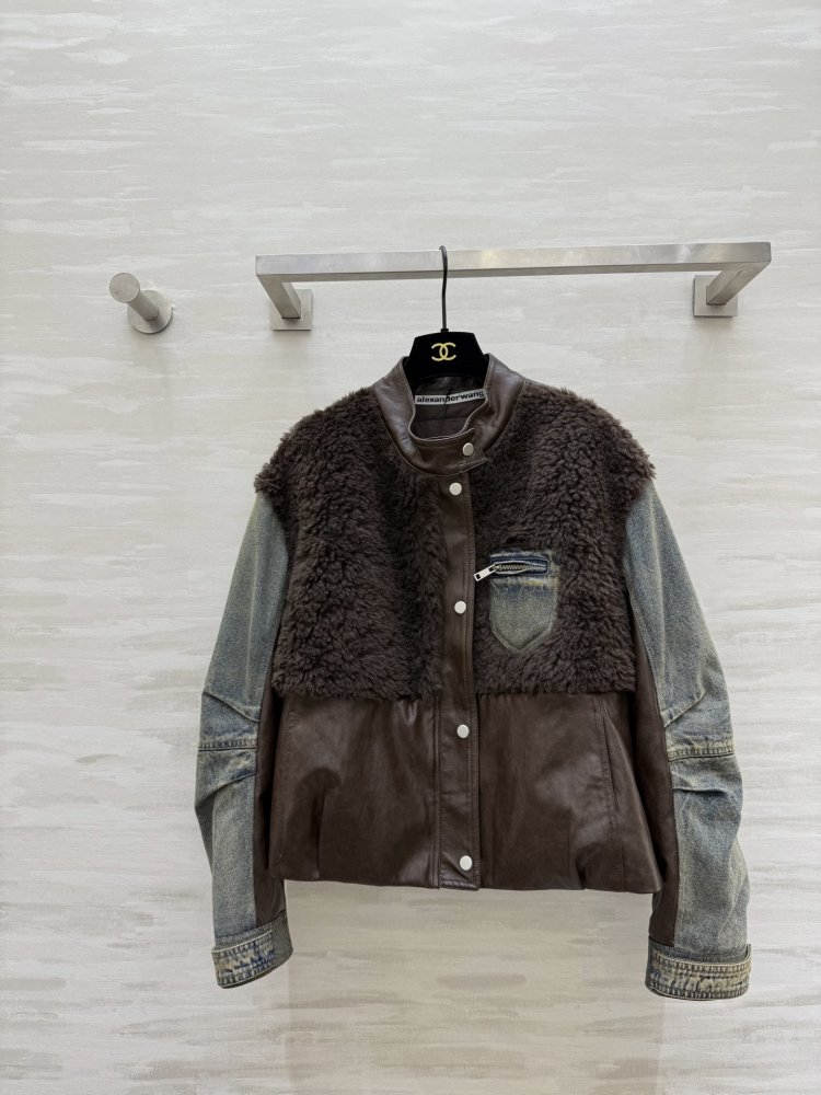 Куртка на пуху джинсова жіноча