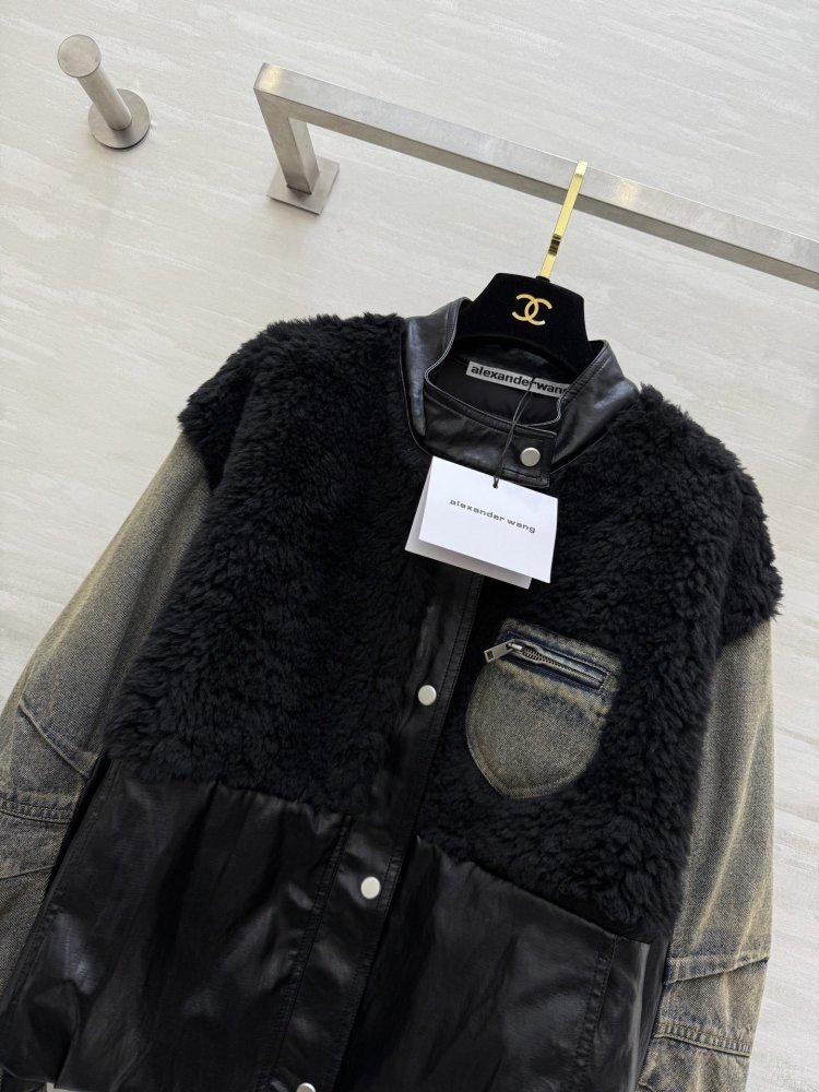 Jacket on feathers denim women's фото 2