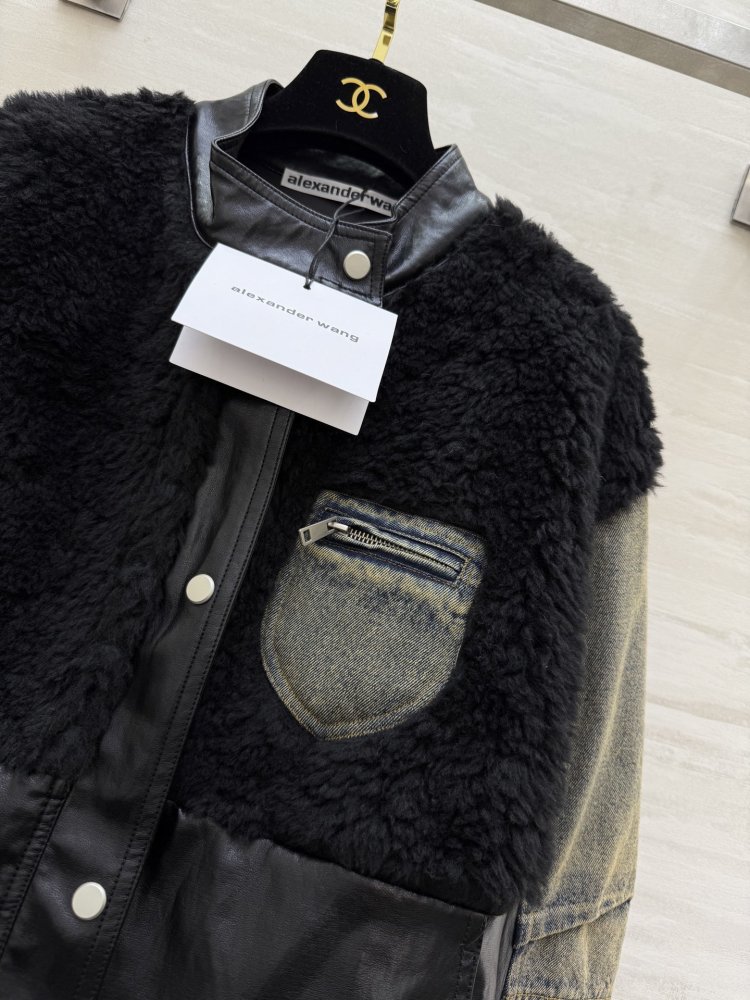 Jacket on feathers denim women's фото 4