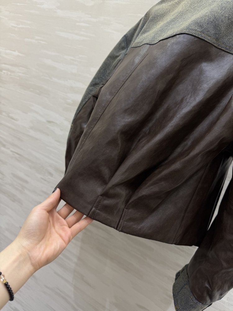 Куртка на пуху джинсова жіноча фото 4