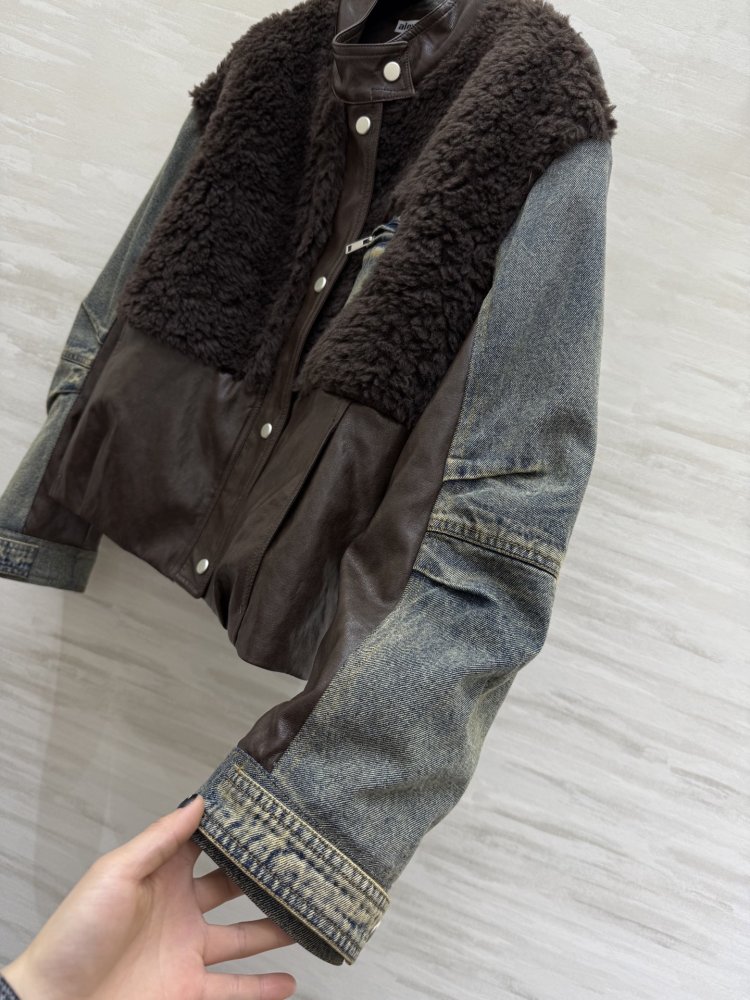 Куртка на пуху джинсова жіноча фото 6