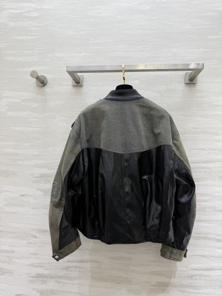 Jacket on feathers denim women's фото 7