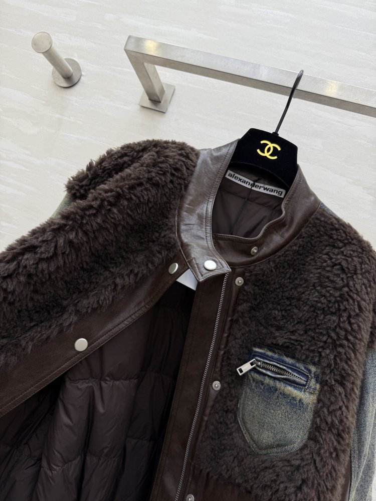 Куртка на пуху джинсова жіноча фото 8