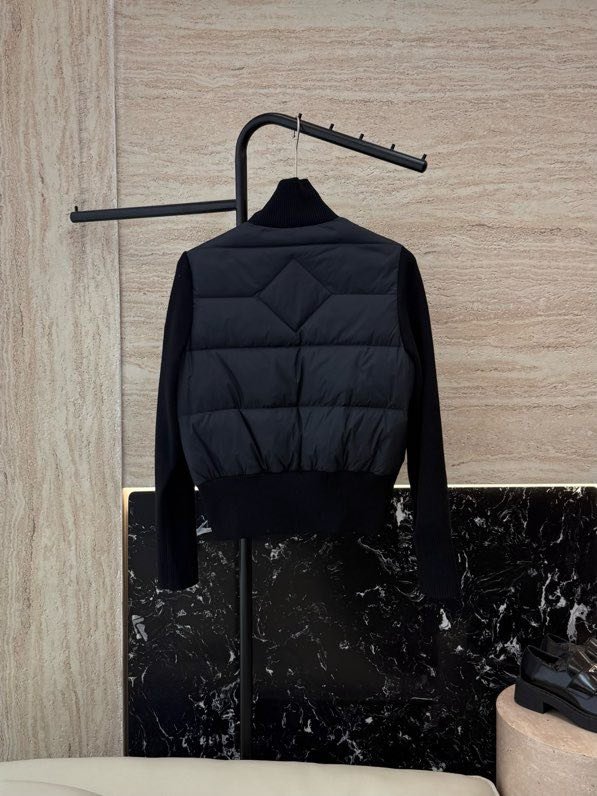 Куртка пуховик з кашемировыми рукавами фото 7