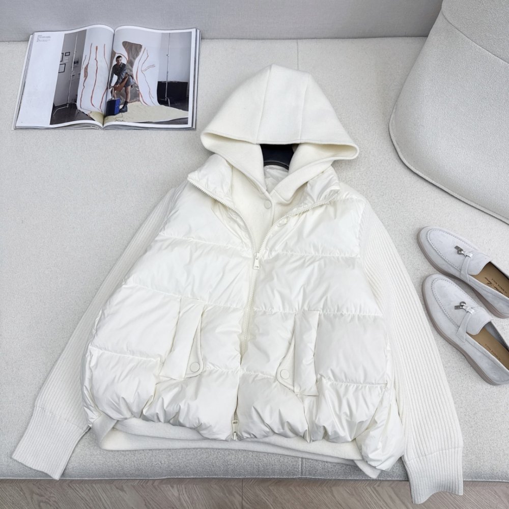 Куртка пуховик в стиле пэчворк