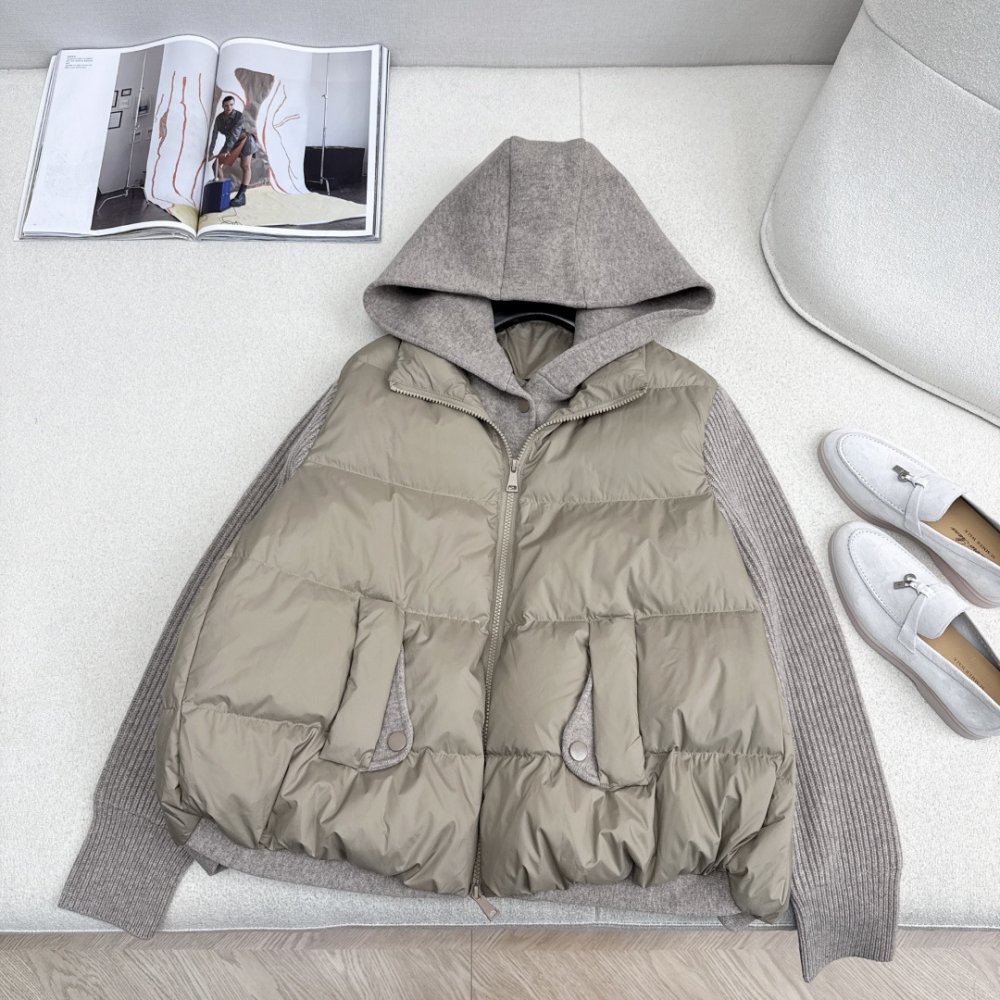 Куртка пуховик в стиле пэчворк