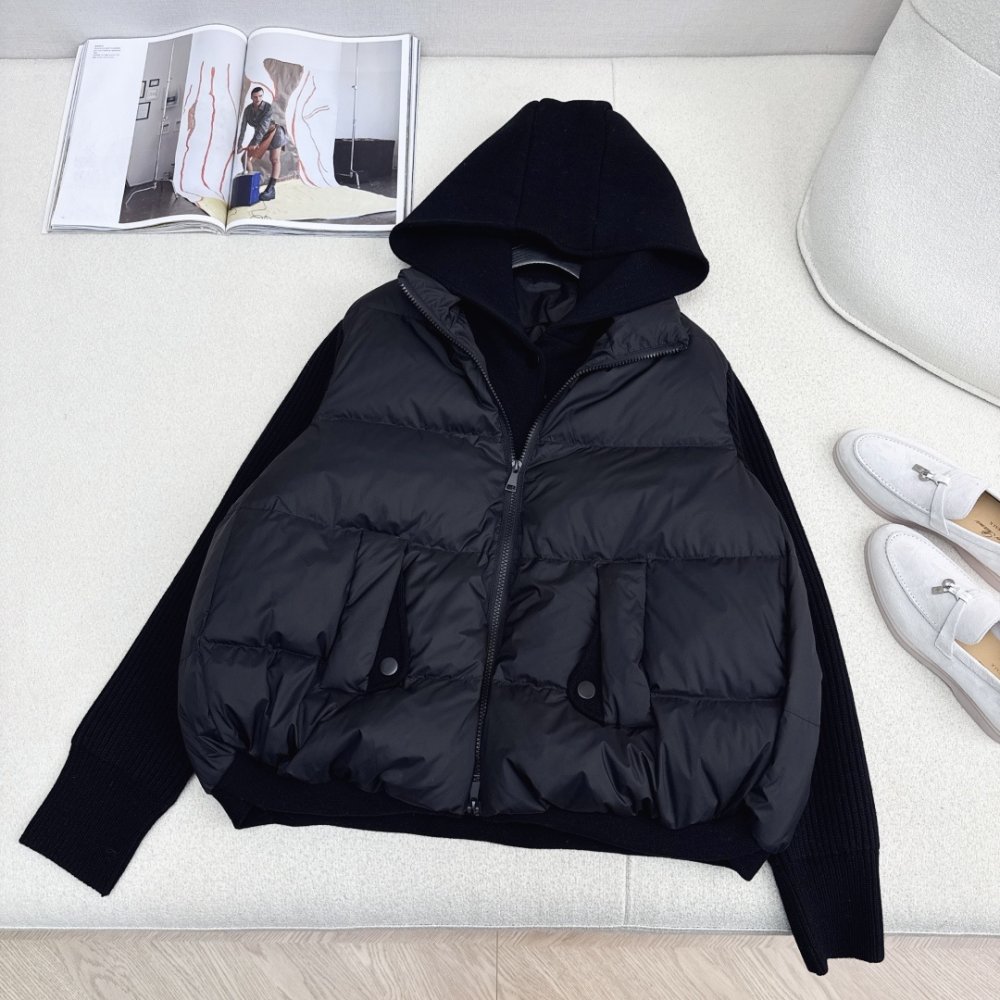 Куртка пуховик в стиле пэчворк