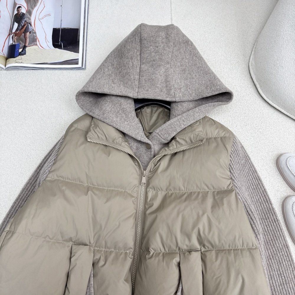 Куртка пуховик в стиле пэчворк фото 2