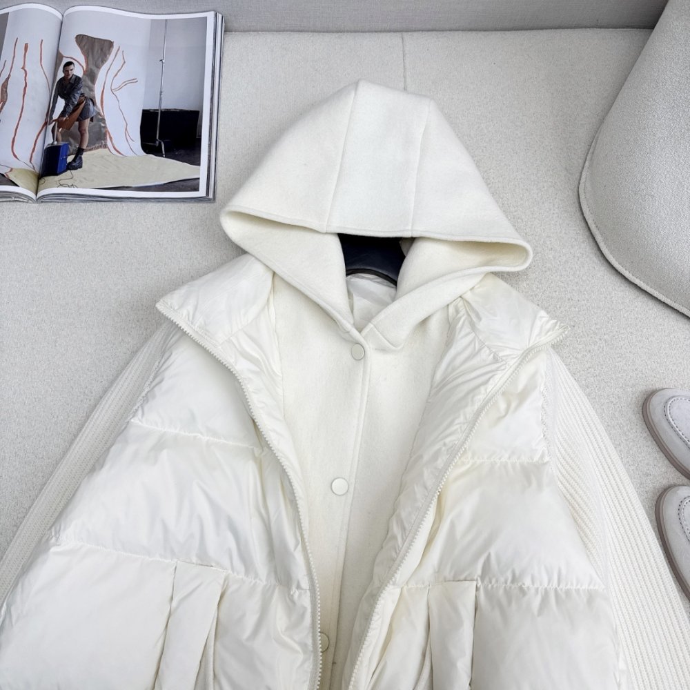 Куртка пуховик в стиле пэчворк фото 3