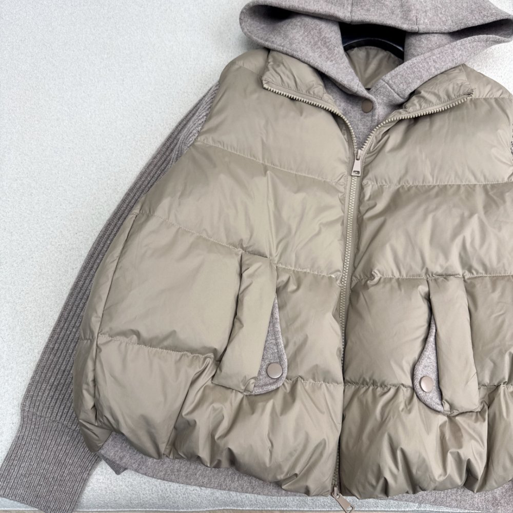 Куртка пуховик в стиле пэчворк фото 4