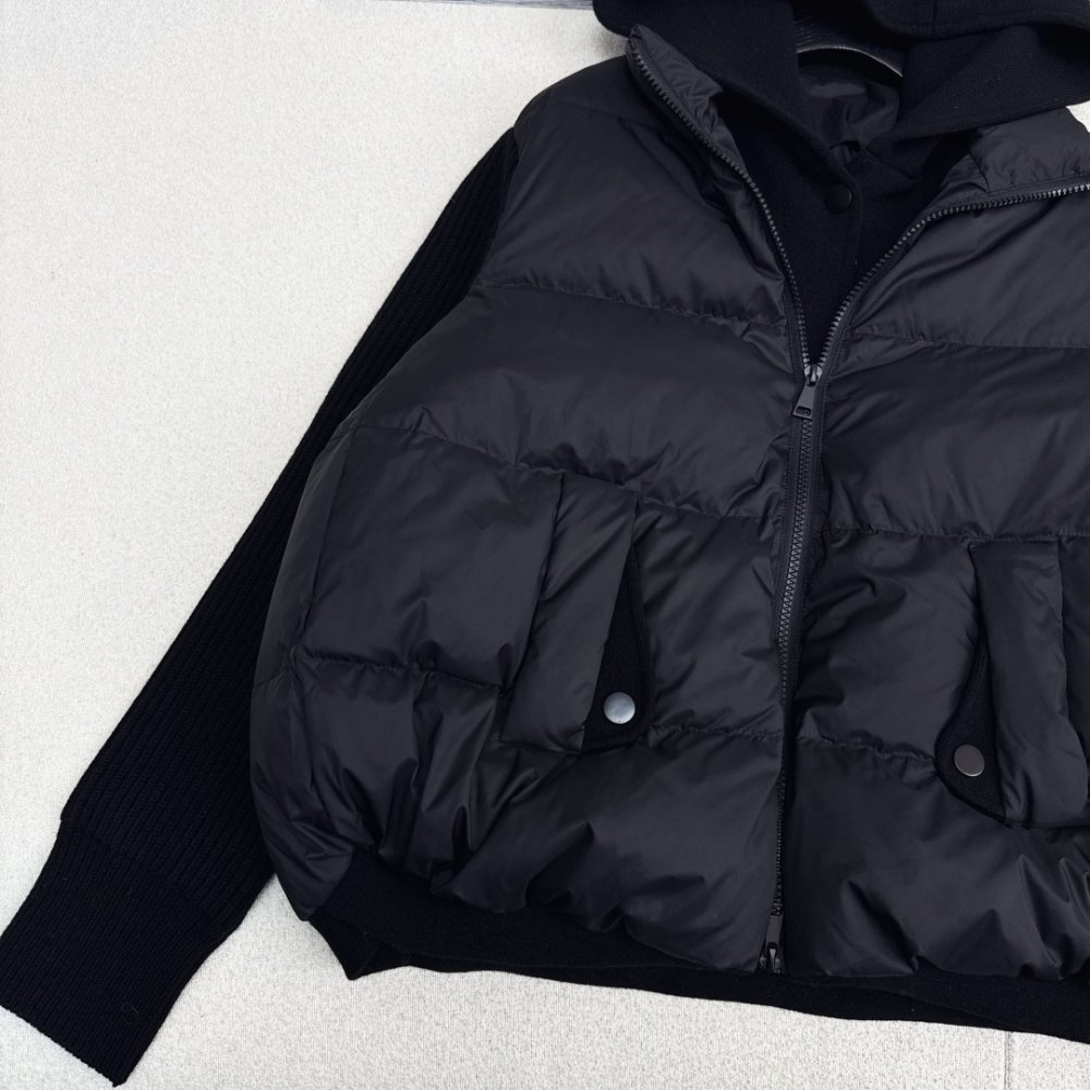 Куртка пуховик в стиле пэчворк фото 4