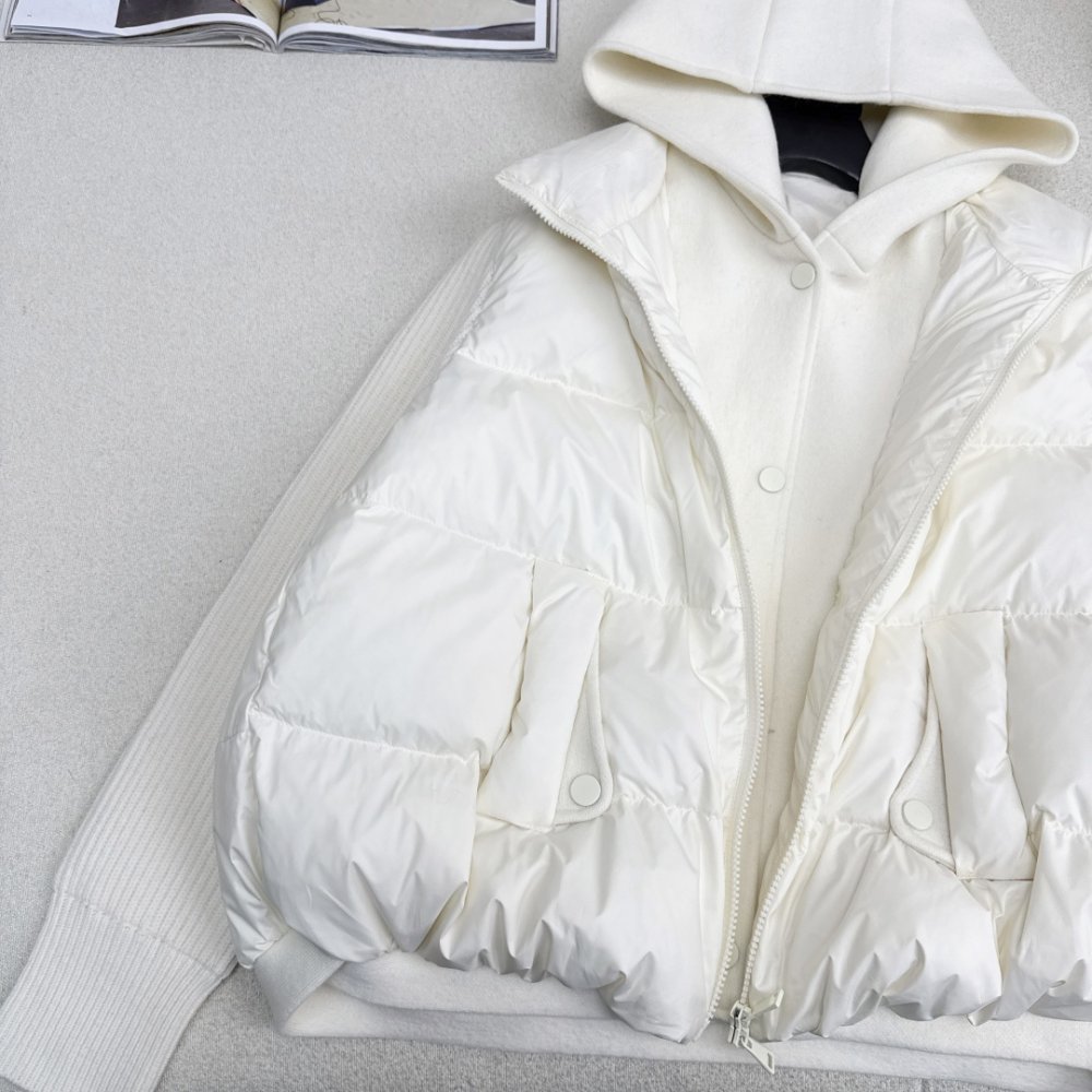 Куртка пуховик в стиле пэчворк фото 5