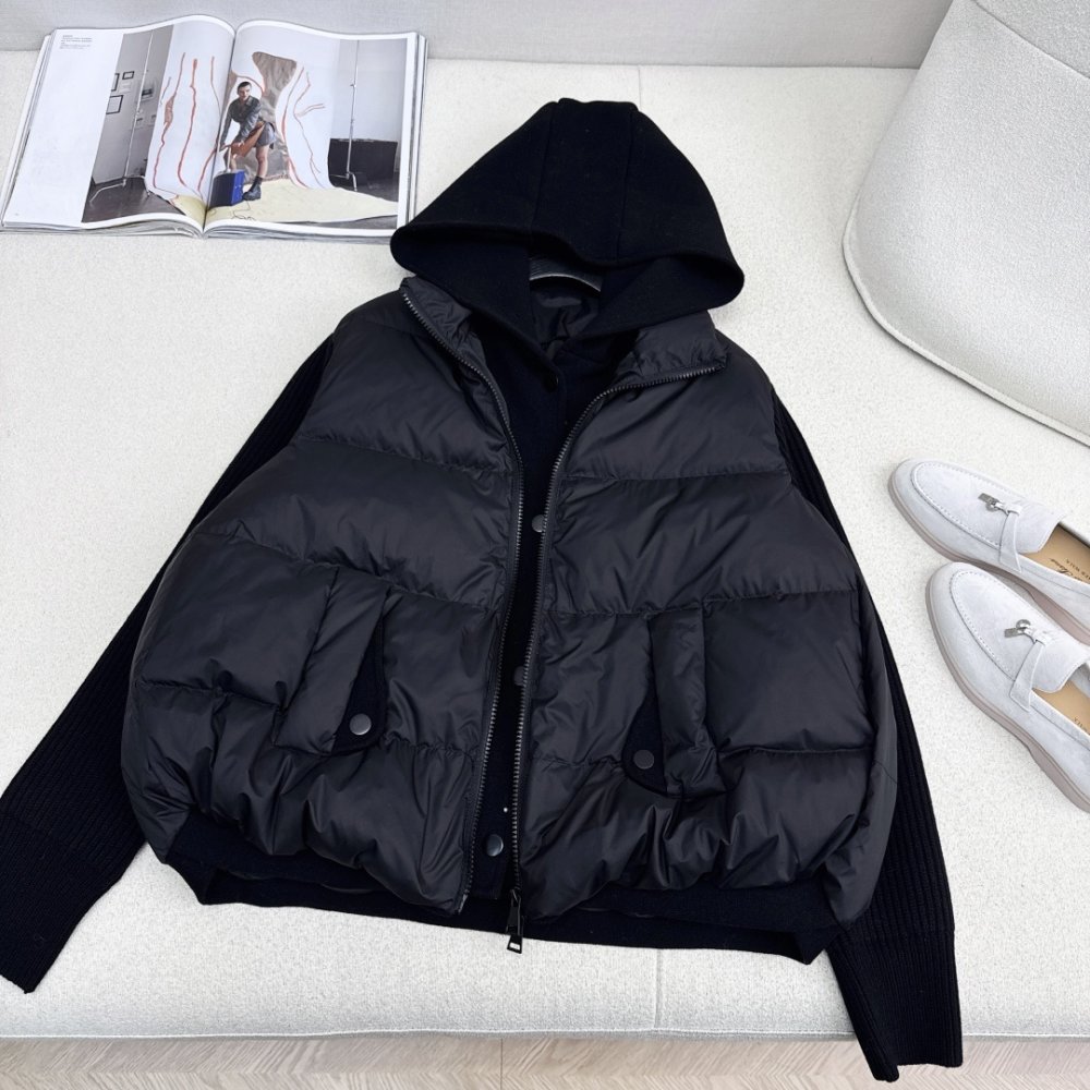 Куртка пуховик в стиле пэчворк фото 5