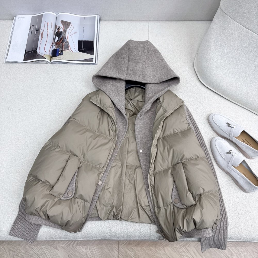 Куртка пуховик в стиле пэчворк фото 6