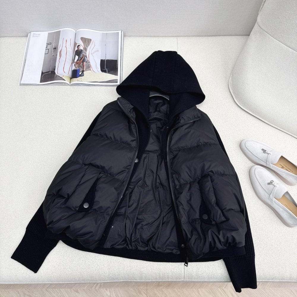 Куртка пуховик в стиле пэчворк фото 6