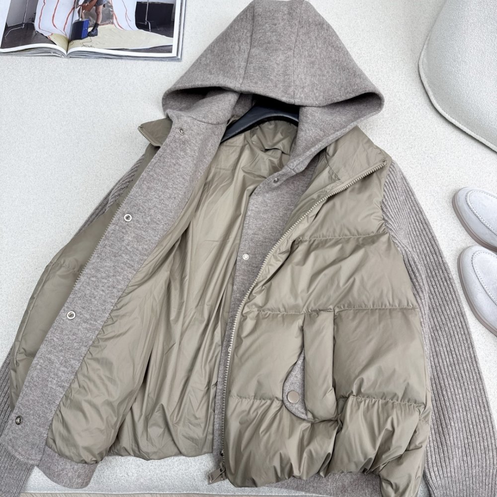 Куртка пуховик в стиле пэчворк фото 7