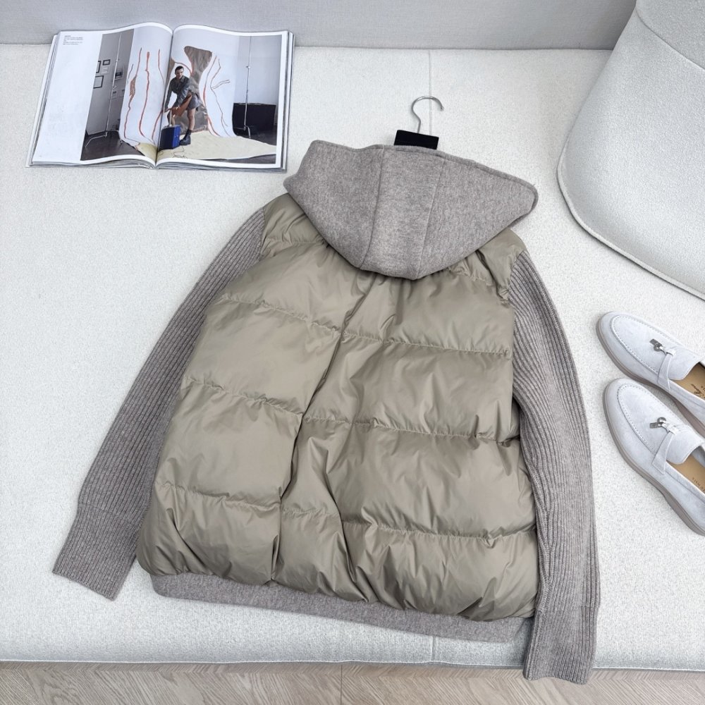 Куртка пуховик в стиле пэчворк фото 8