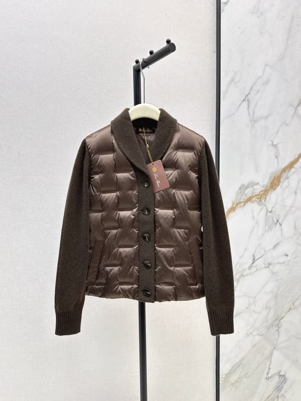 Куртка пуховик женская с кашемировыми рукавами