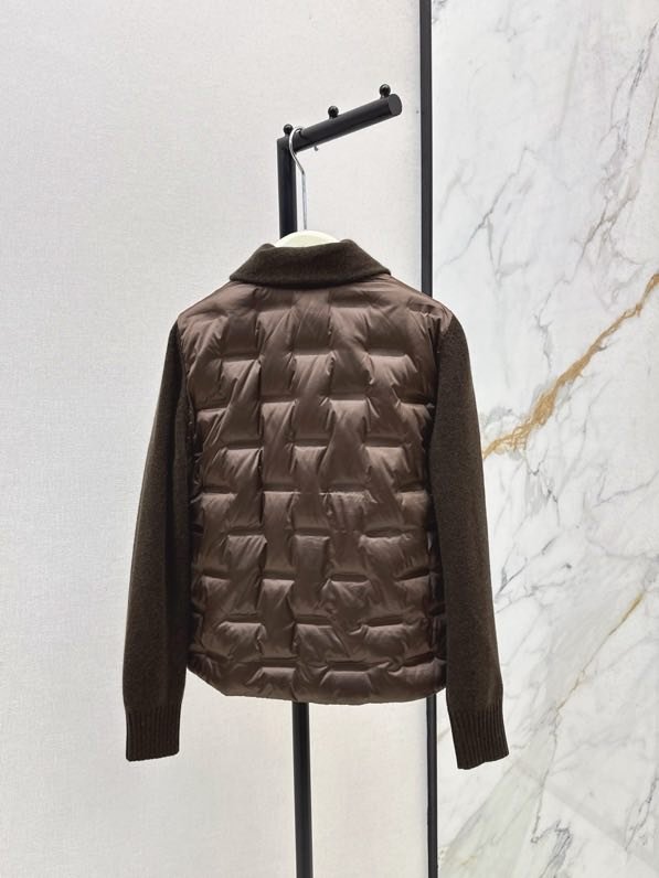 Куртка пуховик женская с кашемировыми рукавами фото 3