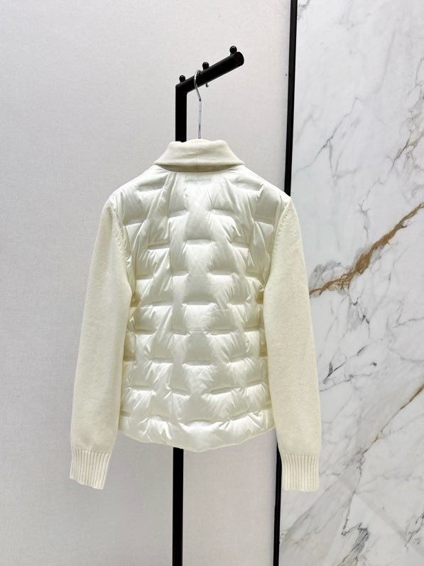 Куртка пуховик женская с кашемировыми рукавами фото 9