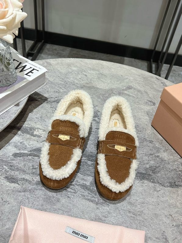 Лоферы меховые женские фото 2