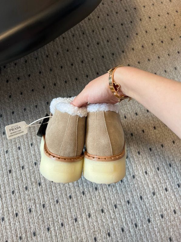 Лоферы на меху и высокой подошве фото 5