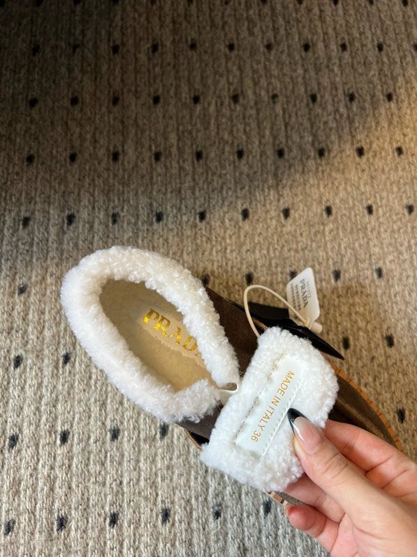 Лоферы на меху и высокой подошве фото 6