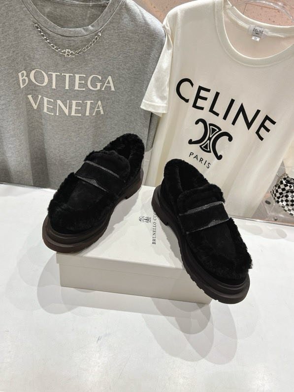 Лоферы на меху женские фото 2