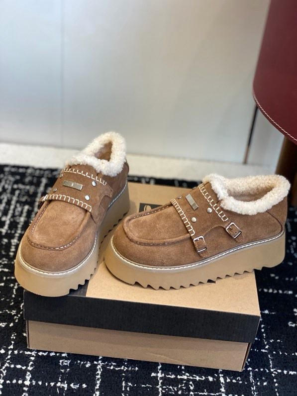 Лоферы на меху женские фото 2