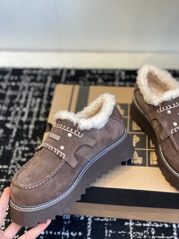 Лоферы на меху женские фото 3