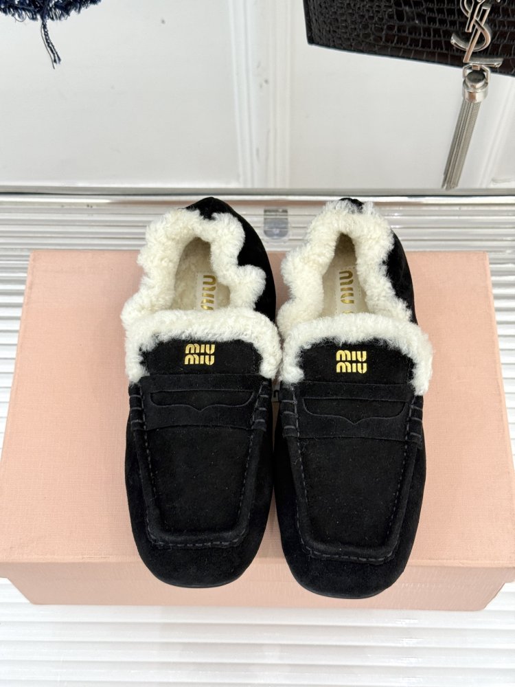 Лоферы на меху женские фото 4