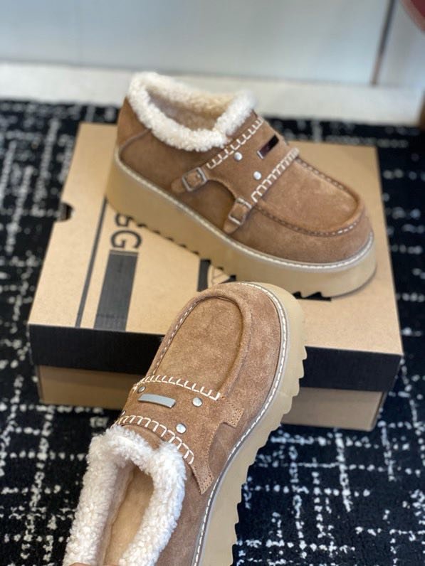 Лоферы на меху женские фото 5