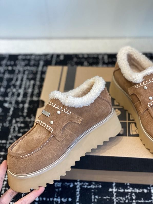 Лоферы на меху женские фото 6